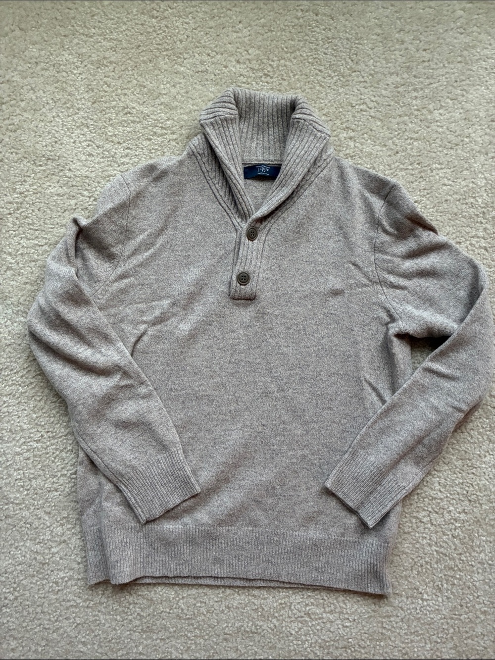 J. Crew Medium Men’s Mock Neck Pullover Sweater - Taupe